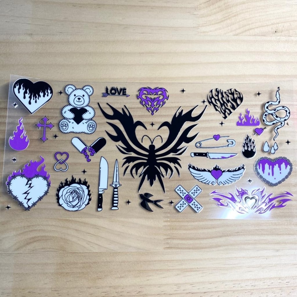 16oz UVDTF Cup Wraps, Love