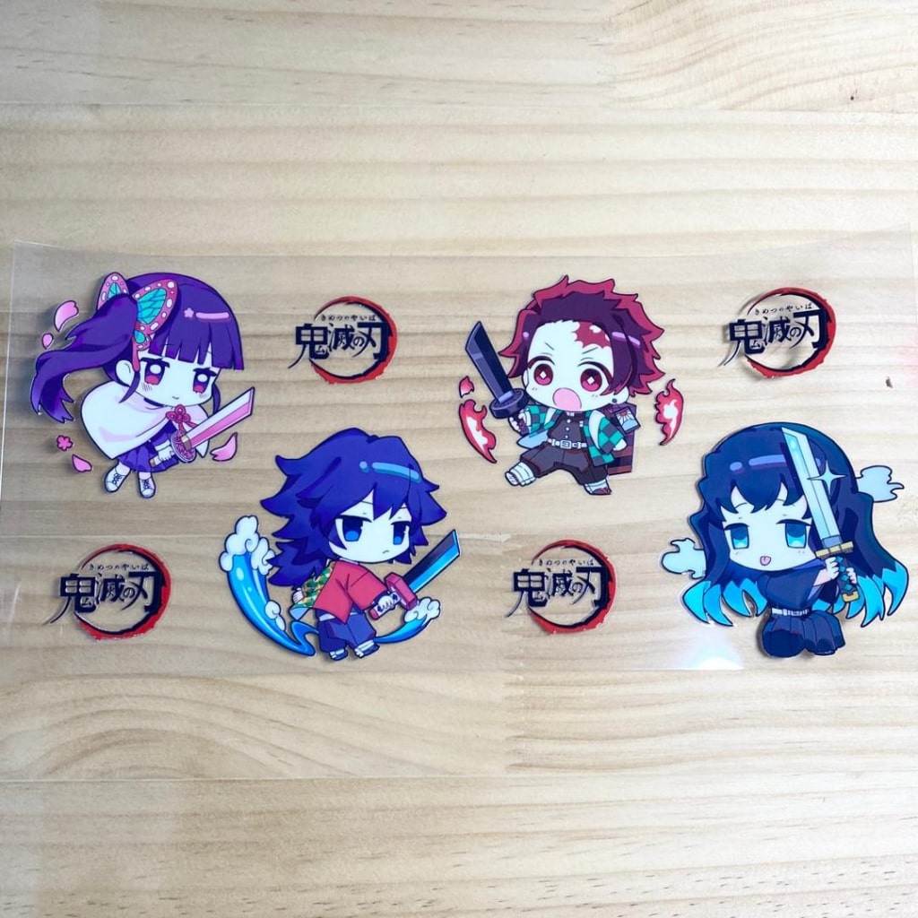 16oz UVDTF Cup Wraps, Demon Slayer ,Japanese Anime