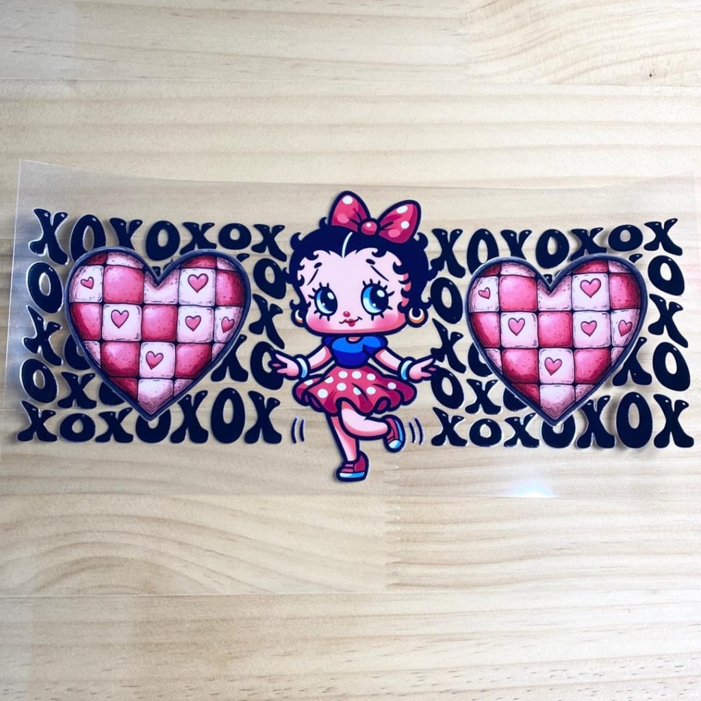 16oz UVDTF Cup Wraps,Betty Boop ,Cartoon