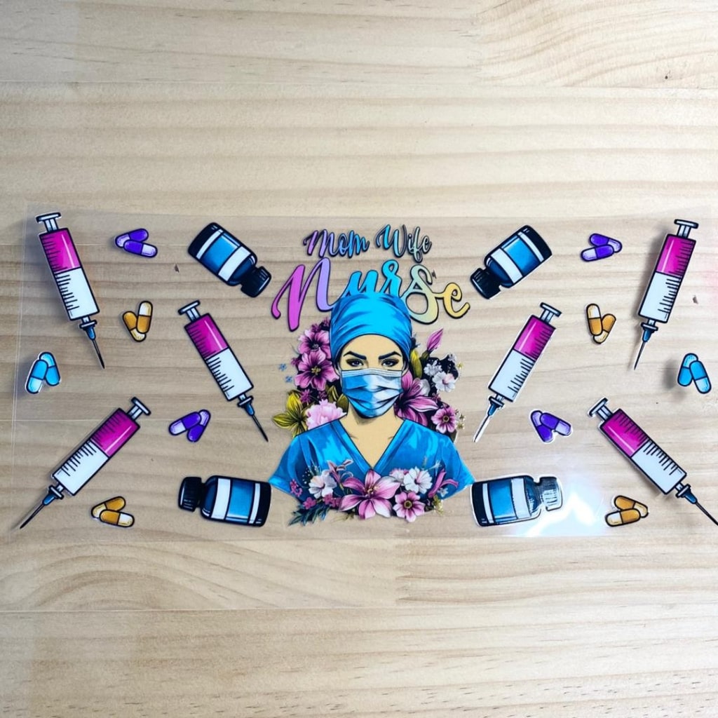 16oz UVDTF Cup Wraps,Nurse