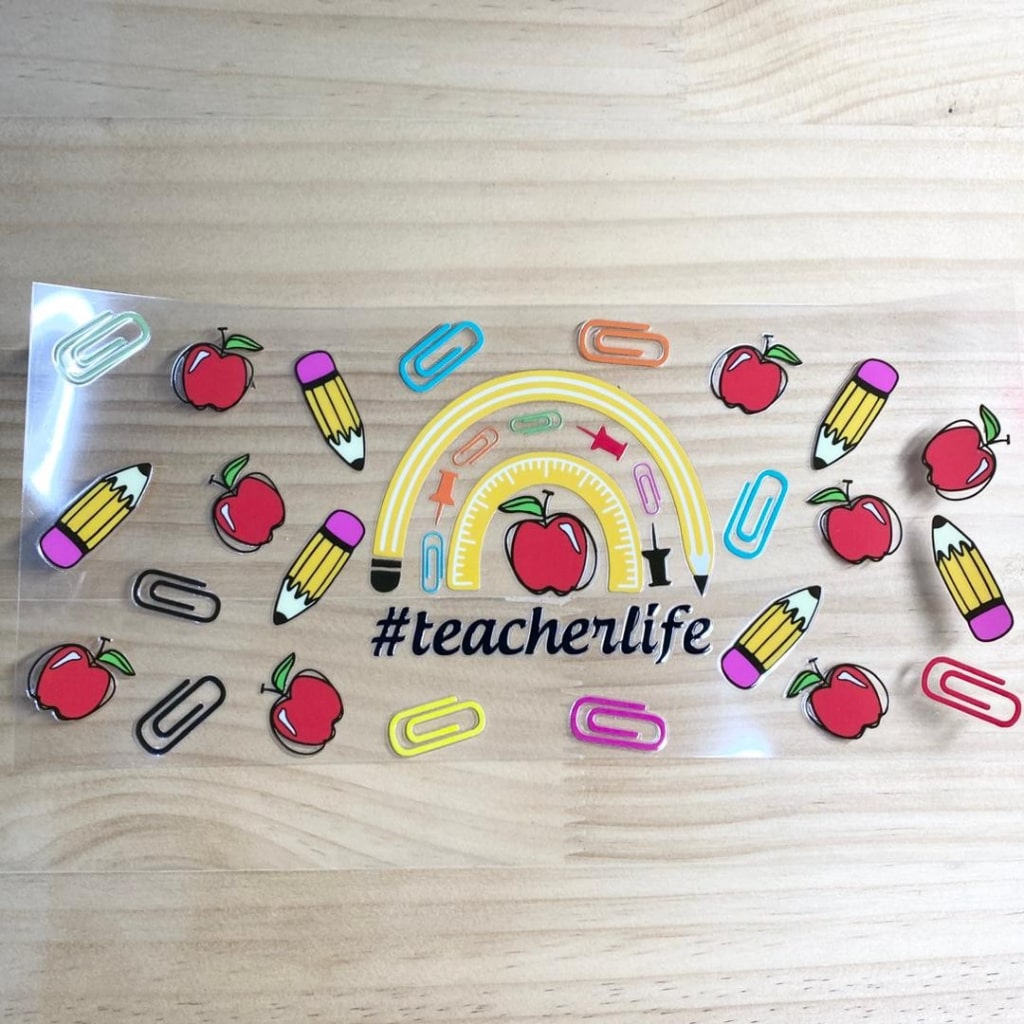 16oz UVDTF Cup Wraps, Teacher