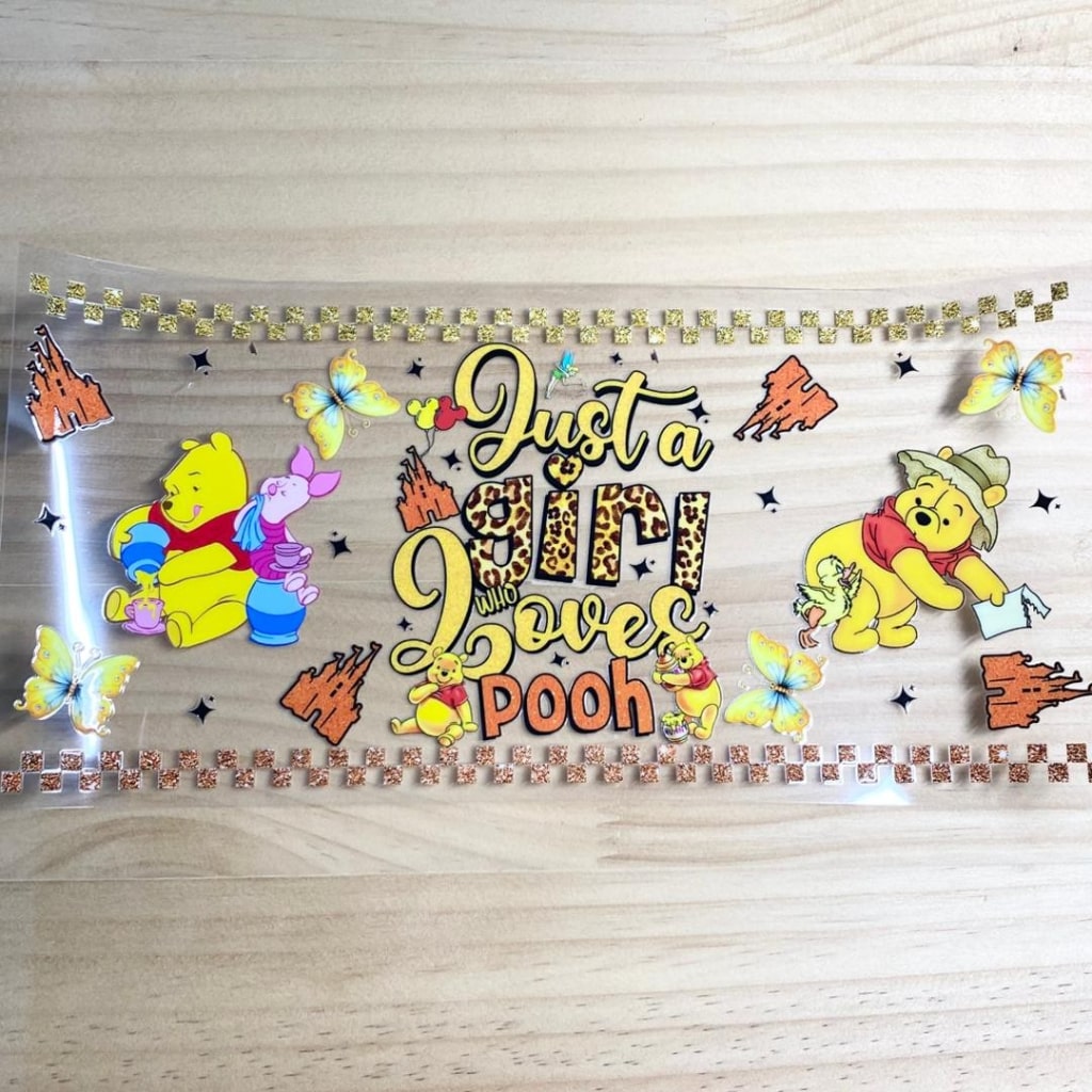 16oz UVDTF Cup Wraps,Winnie Pooh ,Cartoon