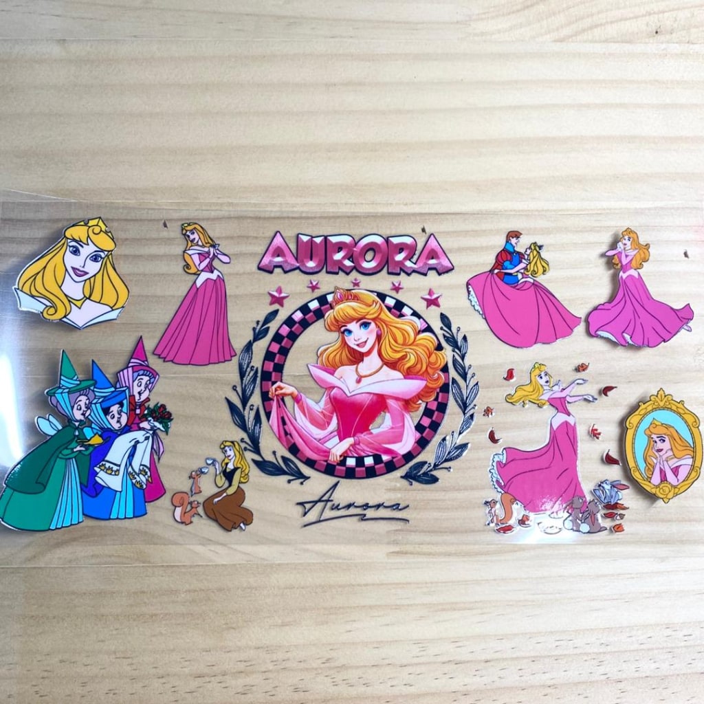 16oz UVDTF Cup Wraps,Princess Aurora,Cartoon