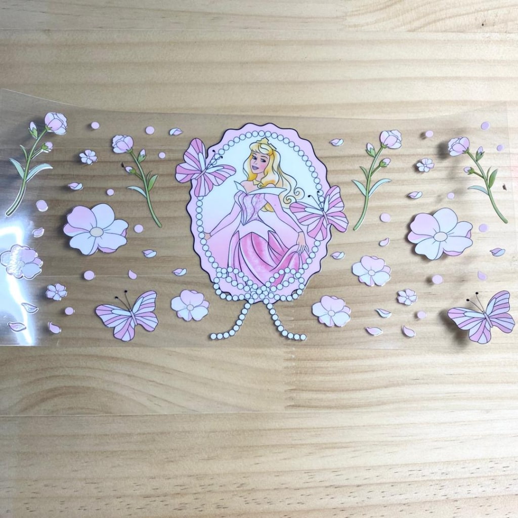 16oz UVDTF Cup Wraps,Princess Aurora ,Cartoon