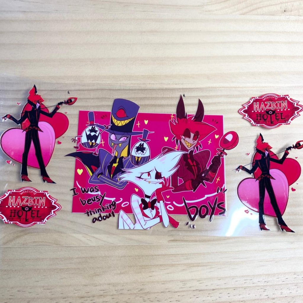 16oz UVDTF Cup Wraps,Hazbin Hotel ,Cartoon