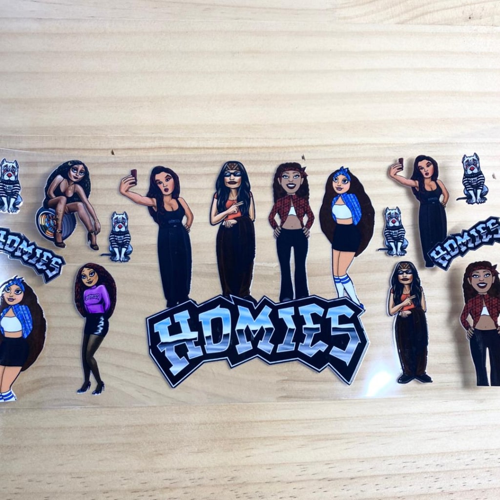 16oz UVDTF Cup Wraps,Homis ,Cartoon