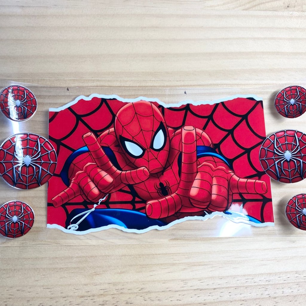 16oz UVDTF Cup Wraps, Spider ,Cartoon