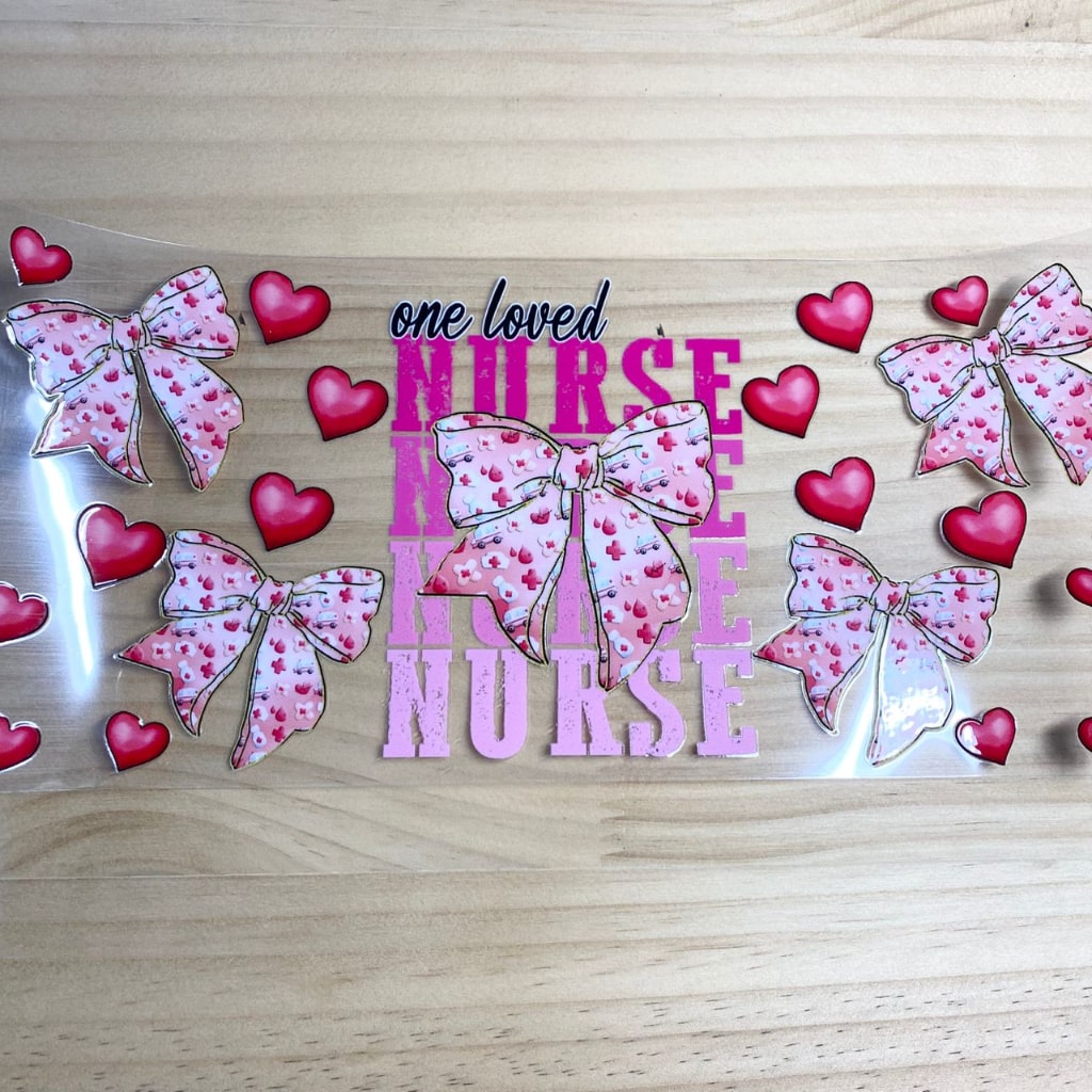 16oz UVDTF Cup Wraps,Bowknot ,Nurse ,Cartoon