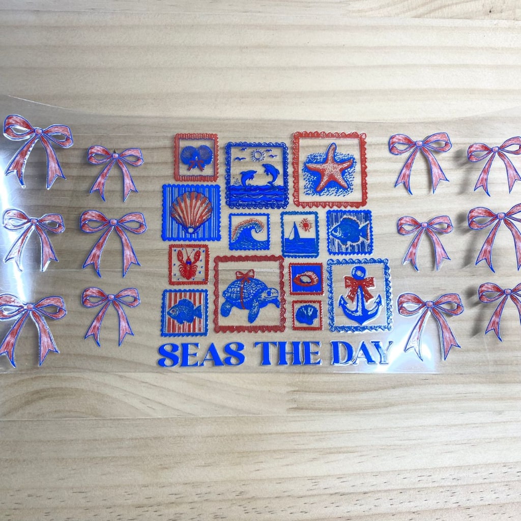 16oz UVDTF Cup Wraps,Butterfly ,Sea