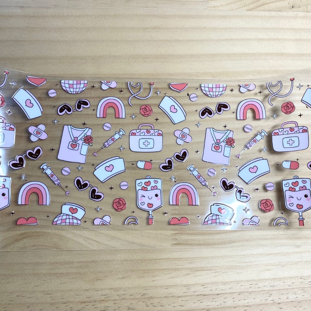 16oz UVDTF Cup Wraps,Nurse