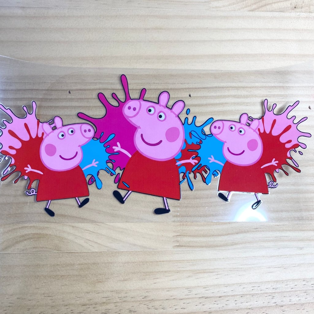 16oz UVDTF Cup Wraps,Peppa Pig ,Cartoon