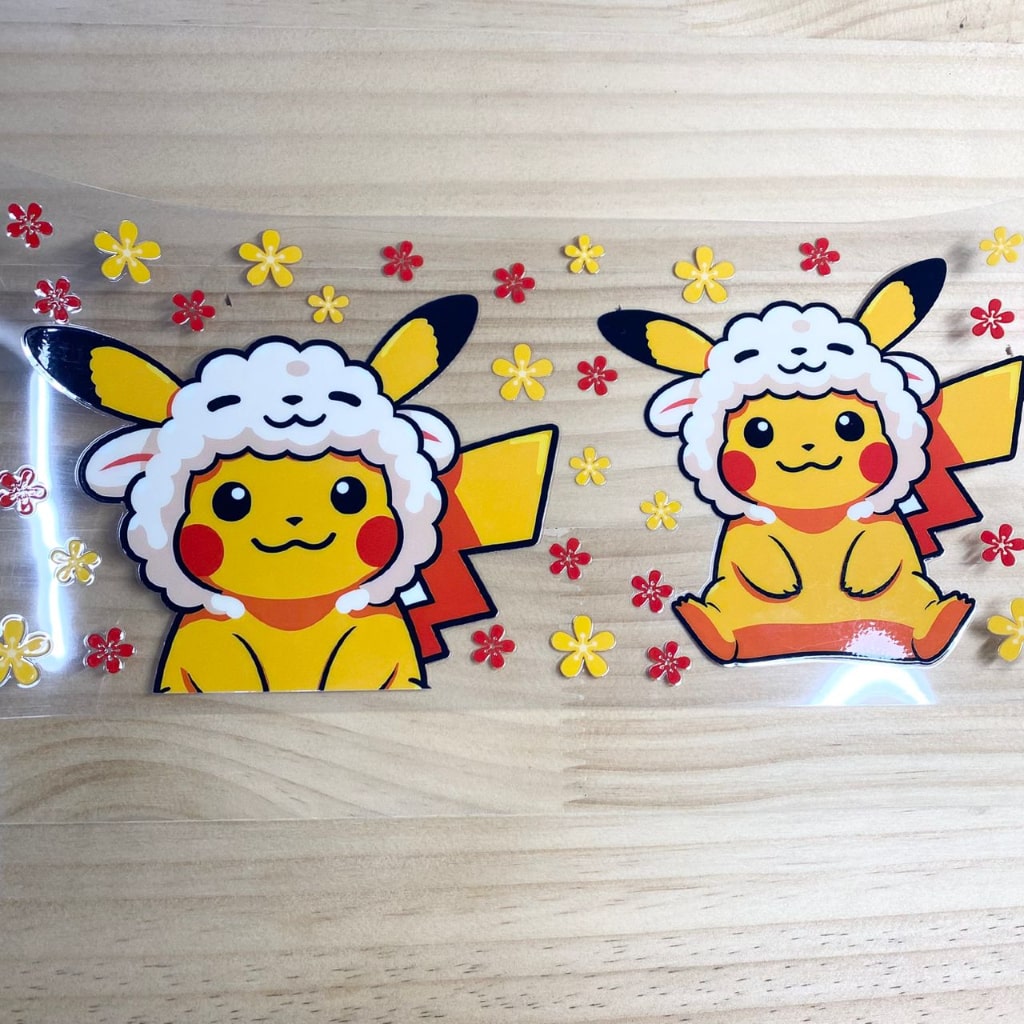 16oz UVDTF Cup Wraps, Pokemon,Japanese Anime