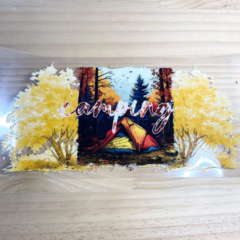 16oz UVDTF Cup Wraps, Camping & Fall & Autumn