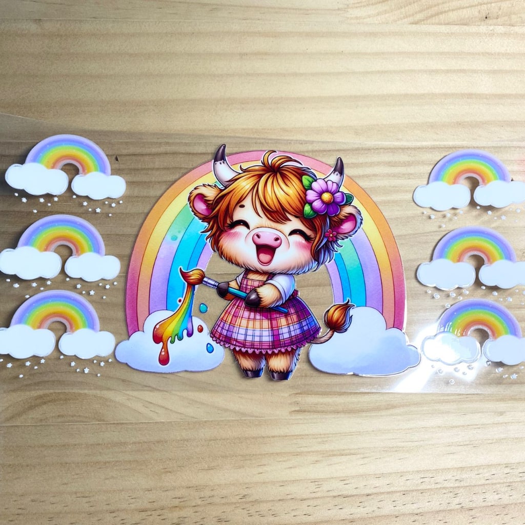 16oz UVDTF Cup Wraps,Cow