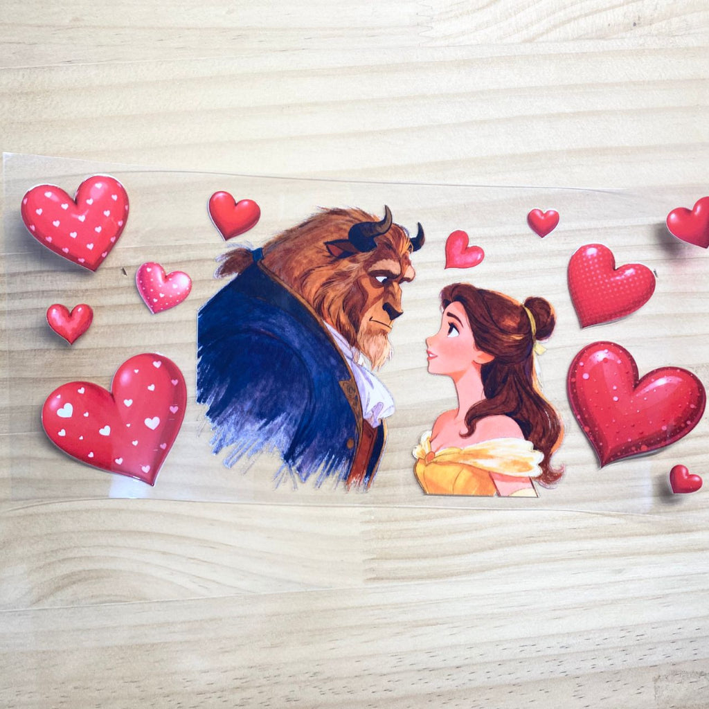 16oz UVDTF Cup Wraps,Princess The Beauty and Beast , Cartoon