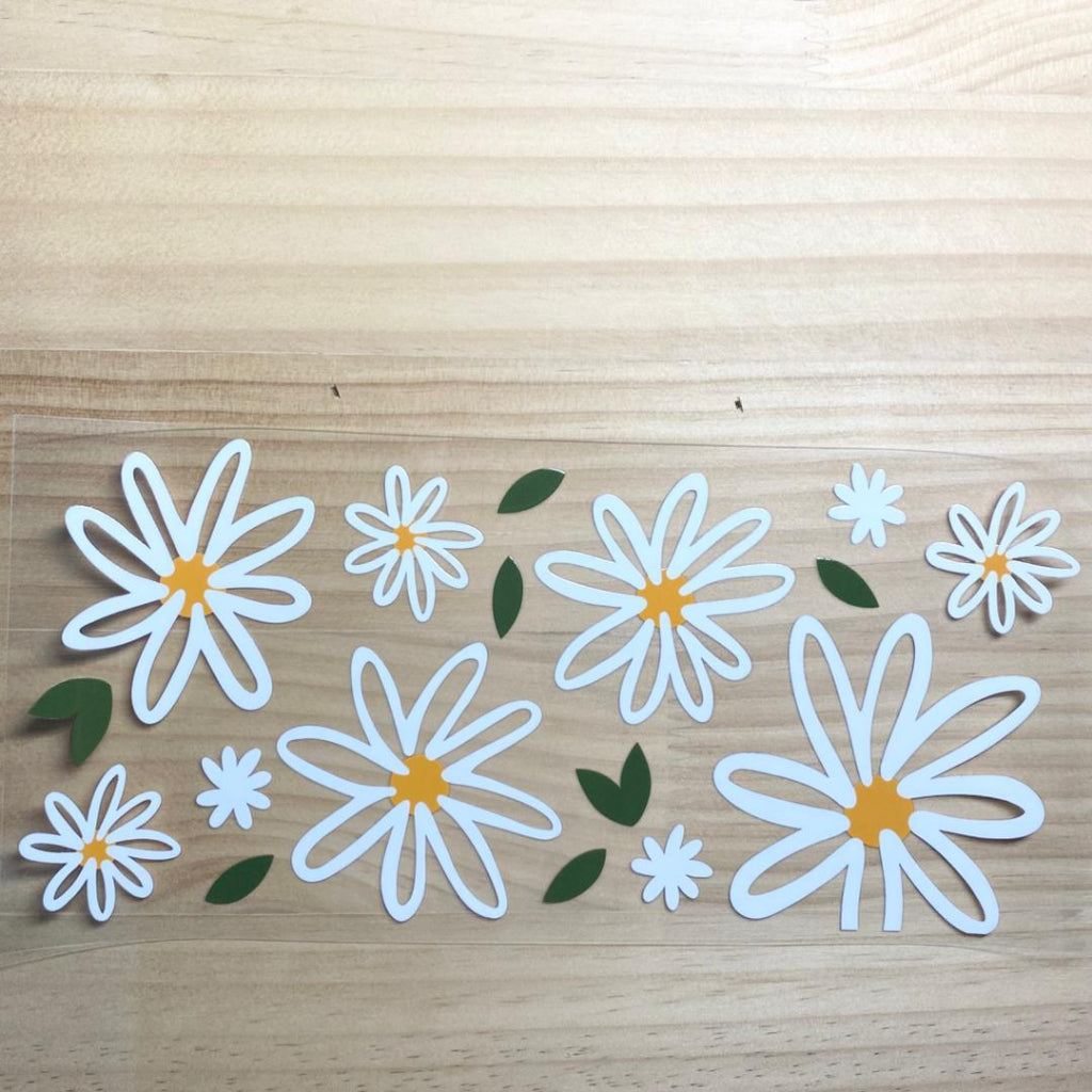 16oz UVDTF Cup Wraps,Daisy Flower