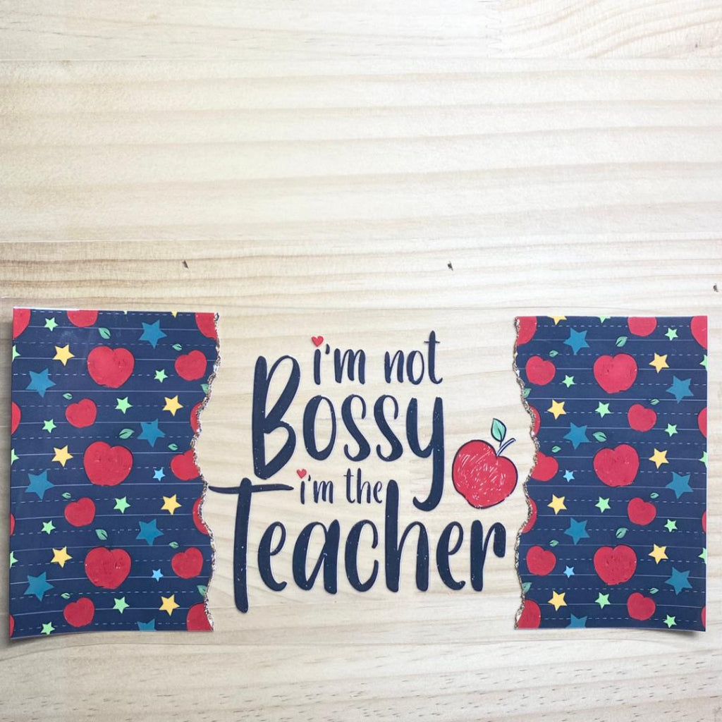 16oz UVDTF Cup Wraps,Teacher Apple