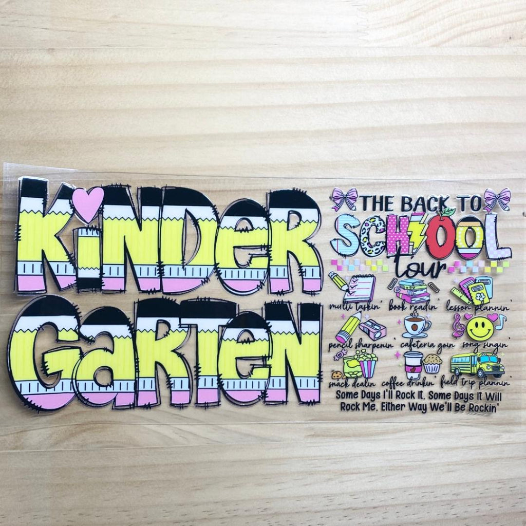 16oz UVDTF Cup Wraps,Kinder Garten School