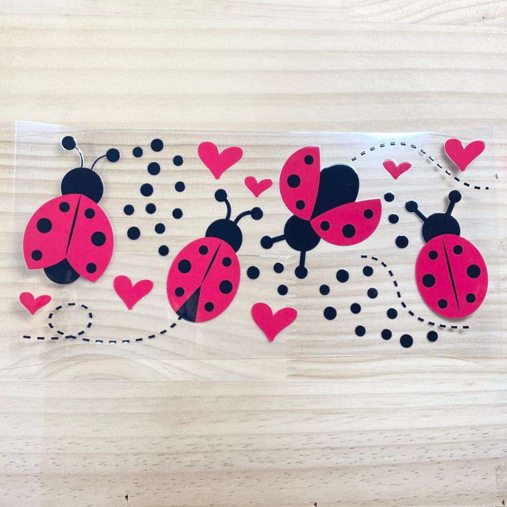 16oz UVDTF Cup Wraps, Lady Bug