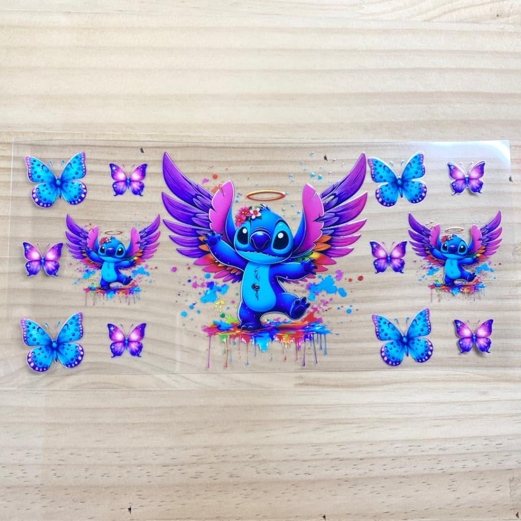 16oz UVDTF Cup Wraps, Cartoon ,Stitch