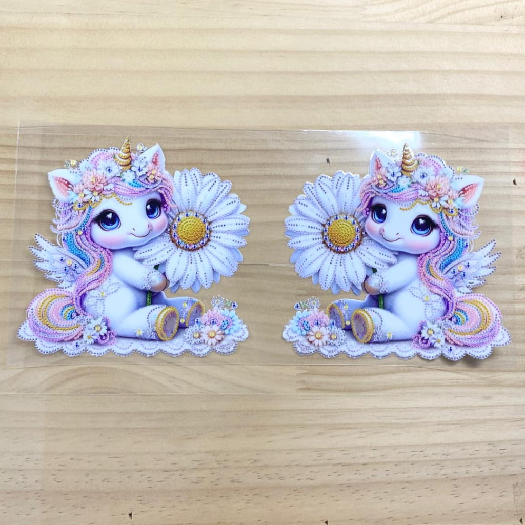 16oz UVDTF Cup Wraps, Unicorn ,Daisy Flower