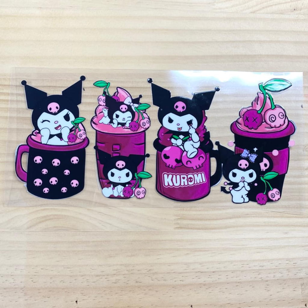 16oz UVDTF Cup Wraps,Cartoon Sanrio ,Kuromi