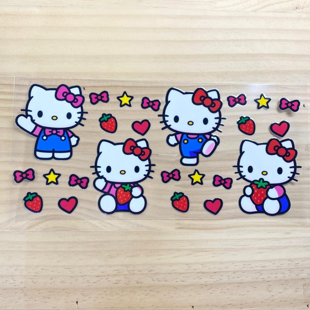 16oz UVDTF Cup Wraps,Cartoon Sanrio ,Hello Kitty