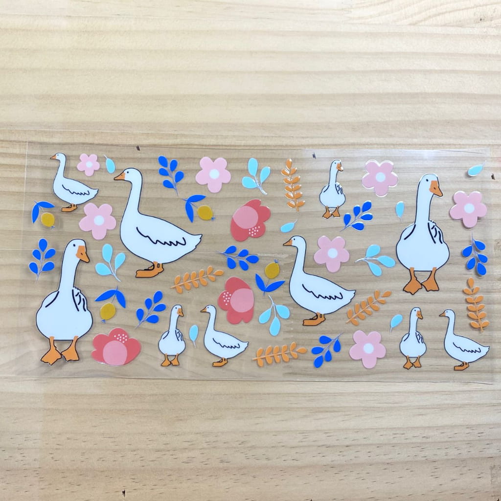 16oz UVDTF Cup Wraps, Animal,Ducks