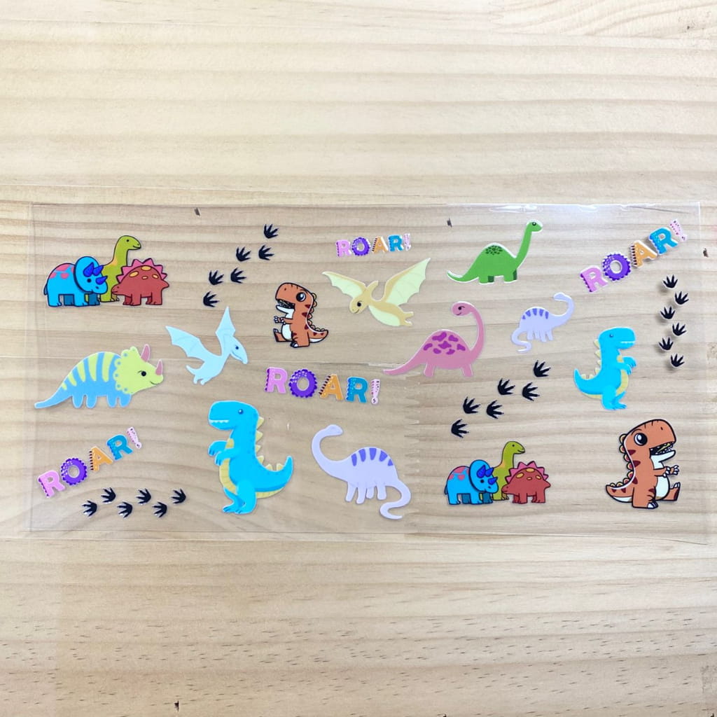 16oz UVDTF Cup Wraps, Animal , Dinosaur