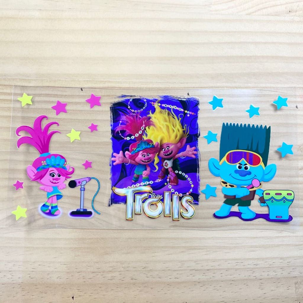 16oz UVDTF Cup Wraps, Cartoon ,Trolls