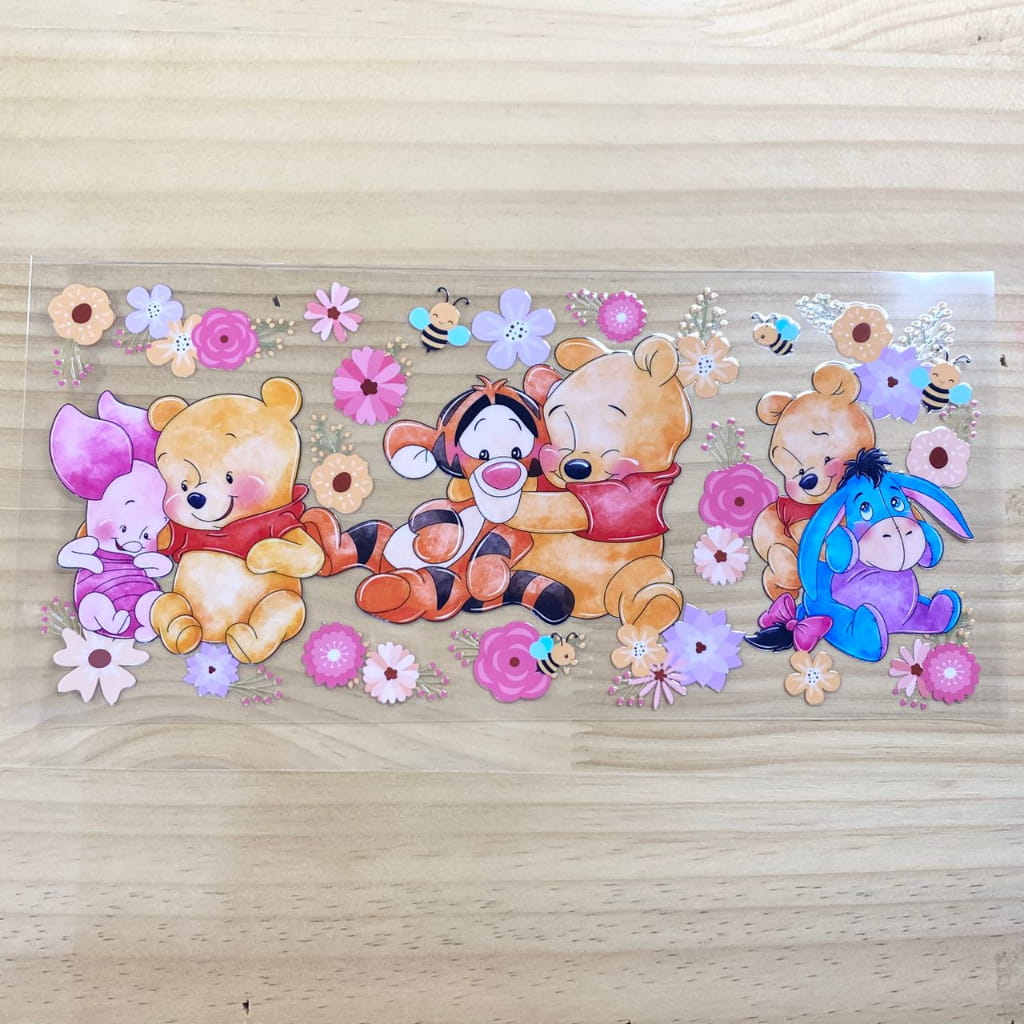 16oz UVDTF Cup Wraps, Cartoon ,Winnie Pooh