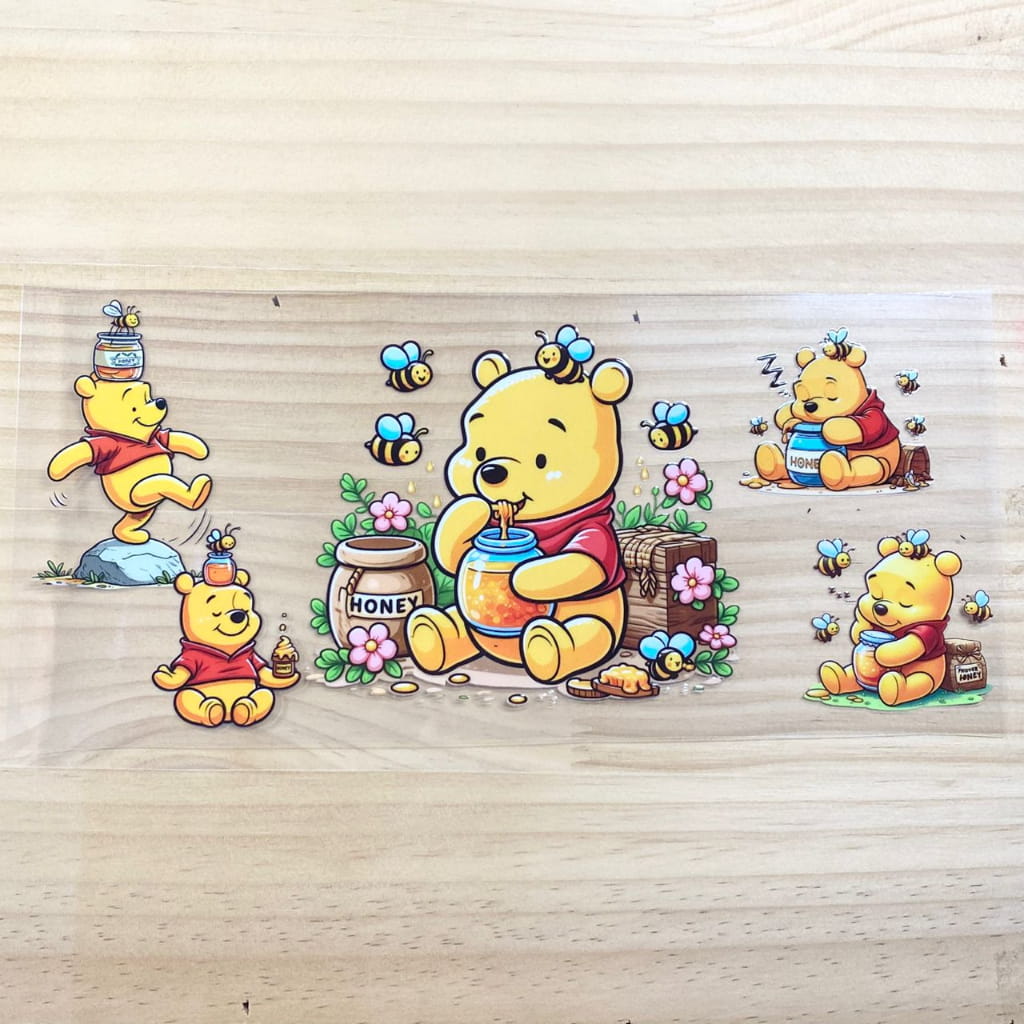 16oz UVDTF Cup Wraps, Cartoon ,Winnie Pooh
