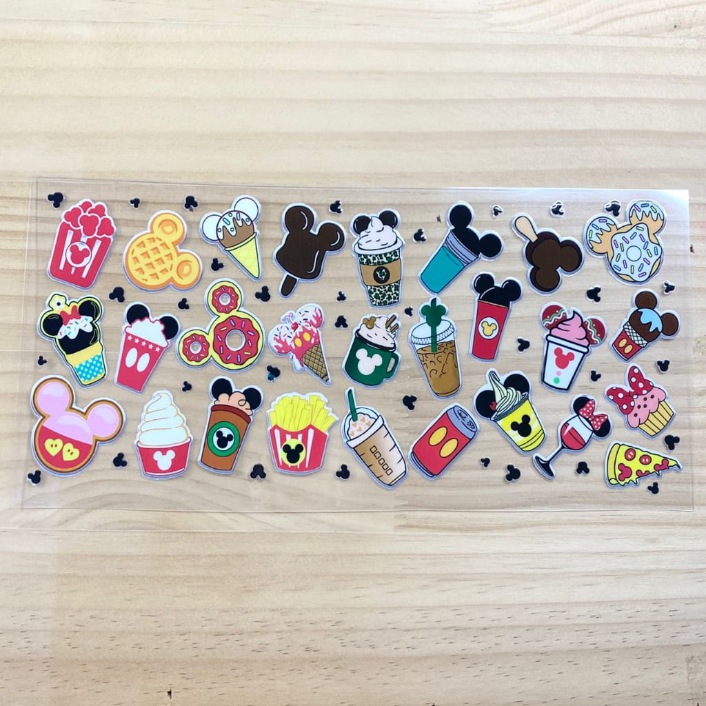 16oz UVDTF Cup Wraps, Cartoon ,Mouse Head , Food & Drink