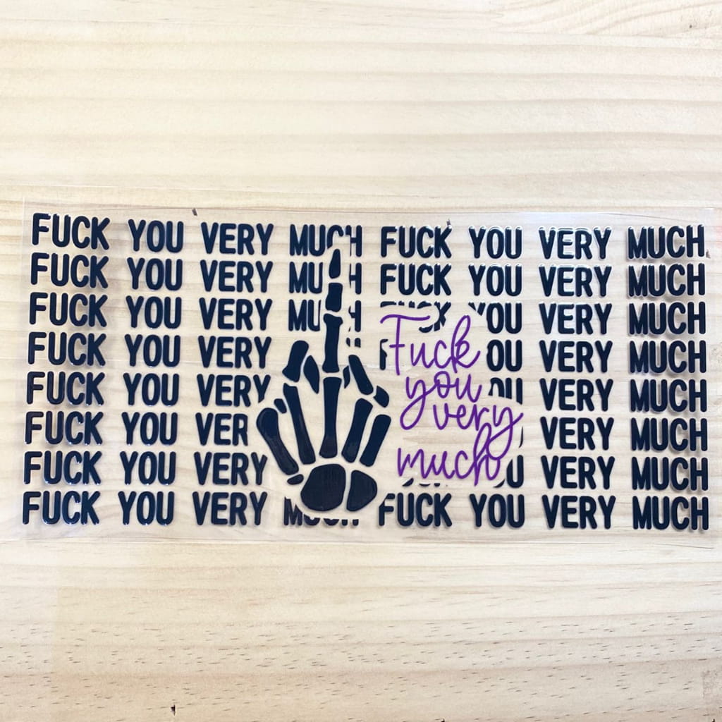 16oz UVDTF Cup Wraps, Bad Words