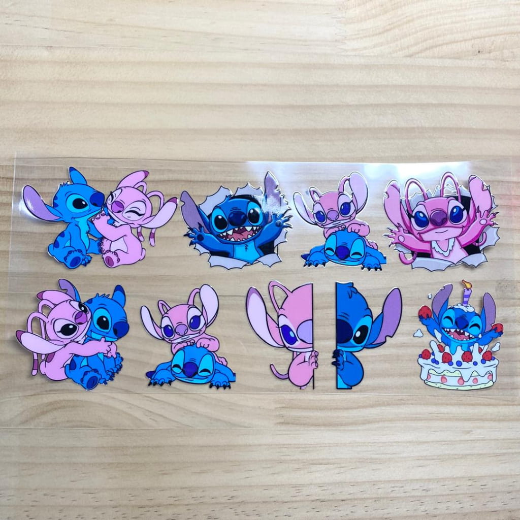 16oz UVDTF Cup Wraps, Cartoon ,Stitch