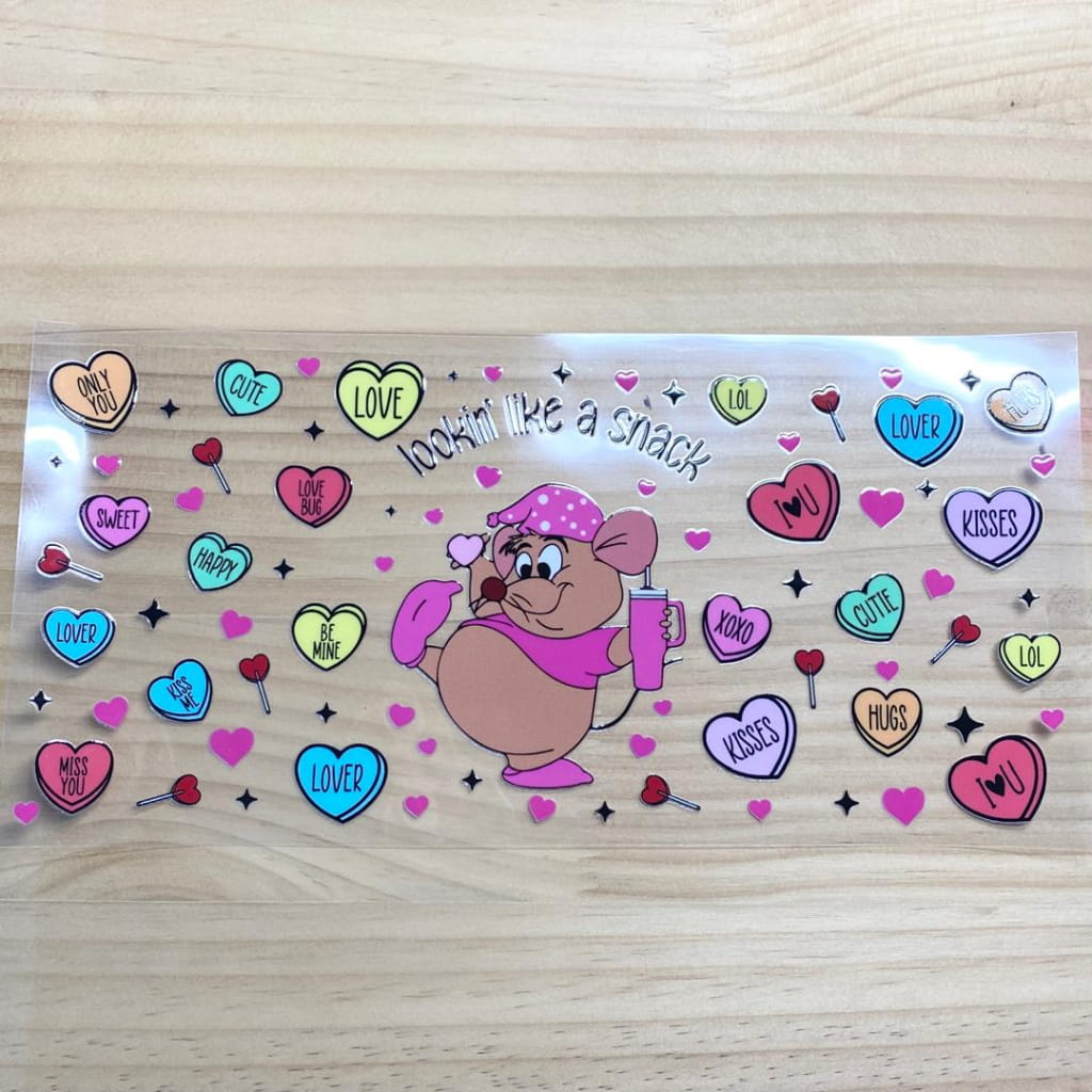 16oz UVDTF Cup Wraps,Cartoon ,Gus Gus mouse