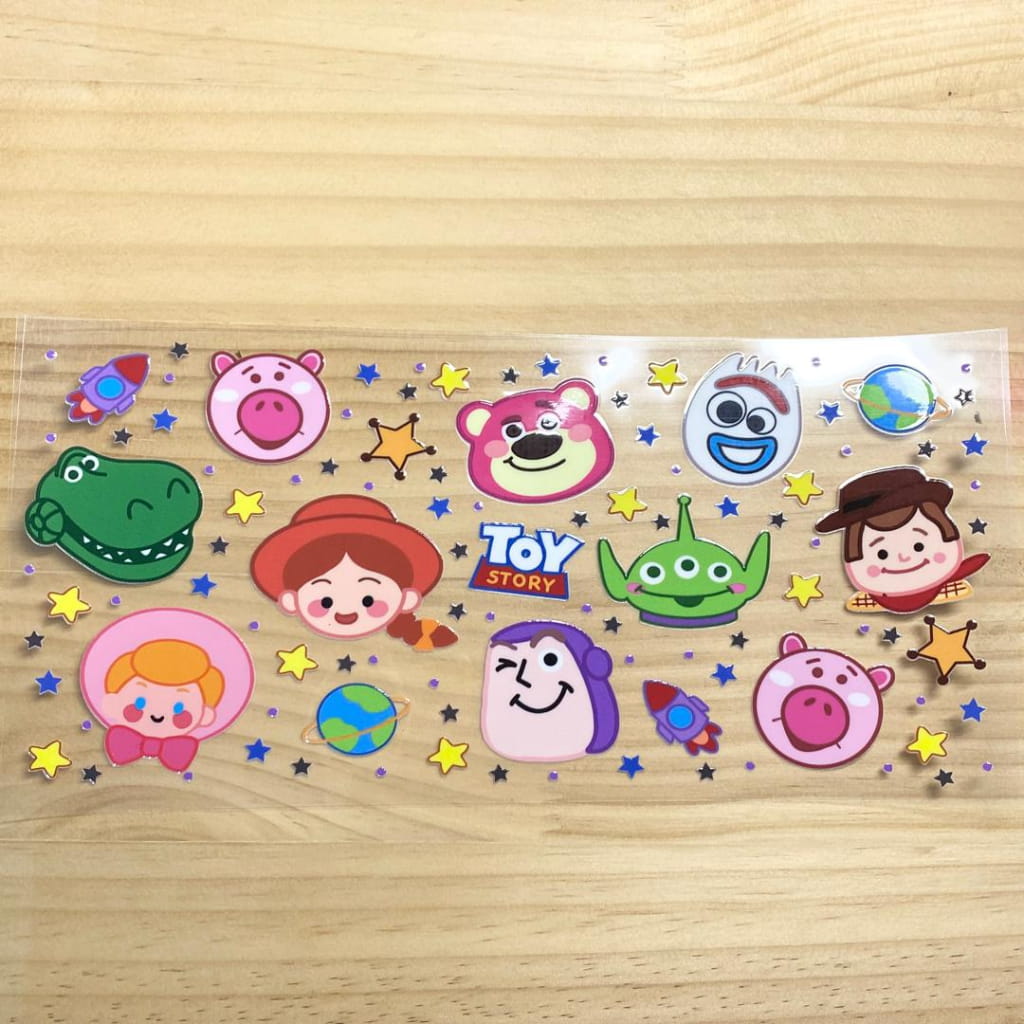 16oz UVDTF Cup Wraps,Cartoon , Toy Story