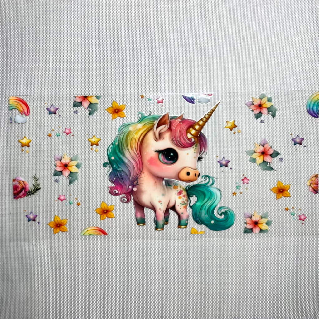 16oz UVDTF Cup Wraps, Cartoon ,Unicorn