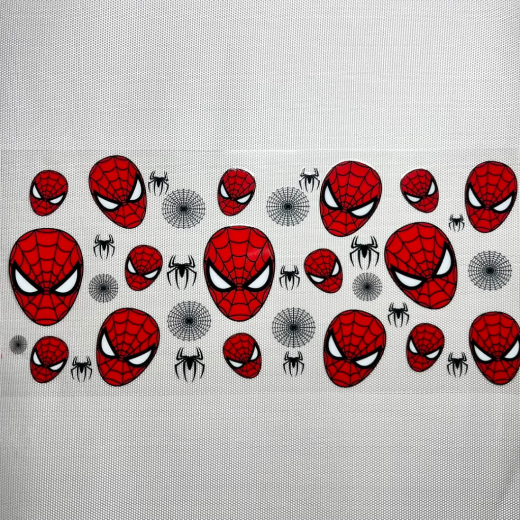 16oz UVDTF Cup Wraps ,Cartoon,Spiderman Hero