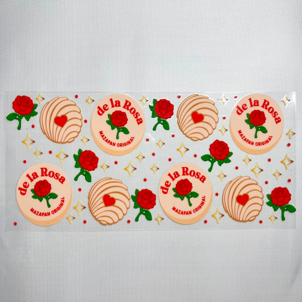 16oz UVDTF Cup Wraps, Rose Flower
