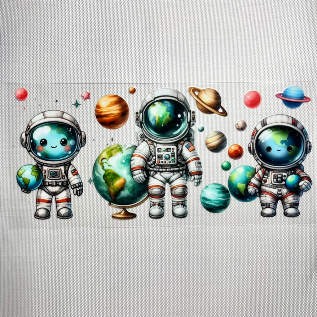 16oz UVDTF Cup Wraps,Cartoon ,Earth