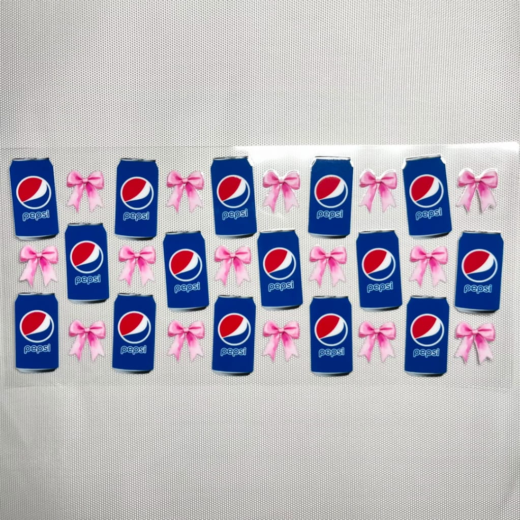 16oz UVDTF Cup Wraps, Diet Pepsi ,Drinking