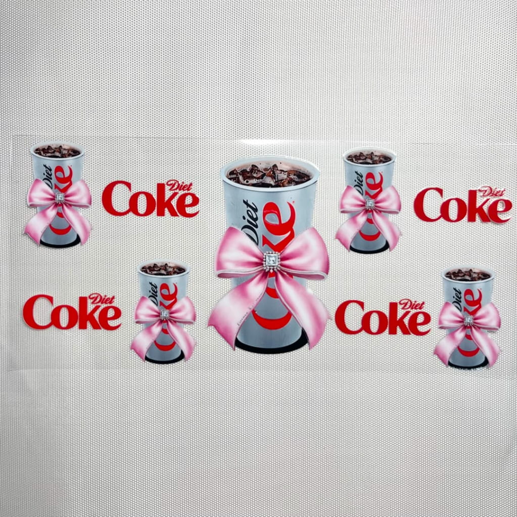16oz UVDTF Cup Wraps, Diet Coke ,Drinks