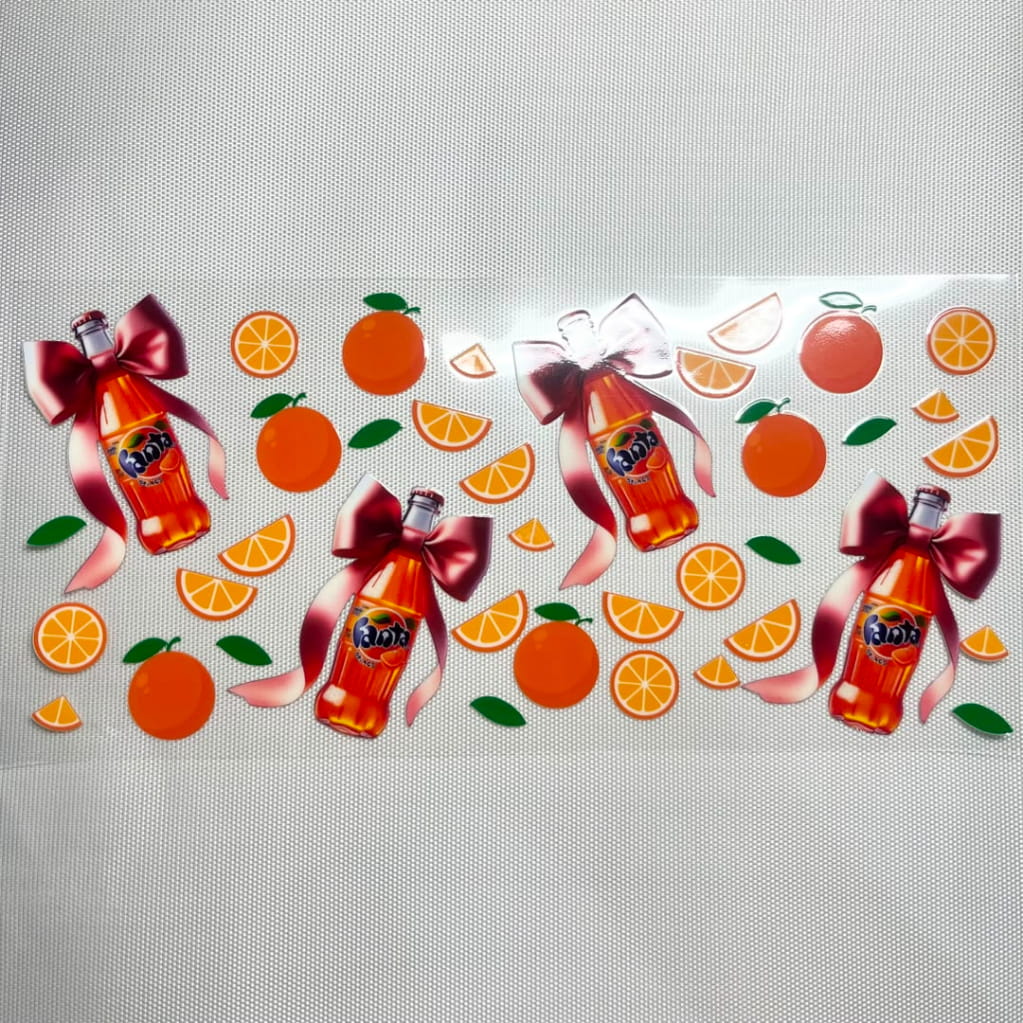16oz UVDTF Cup Wraps ,Fanta ,Drinking