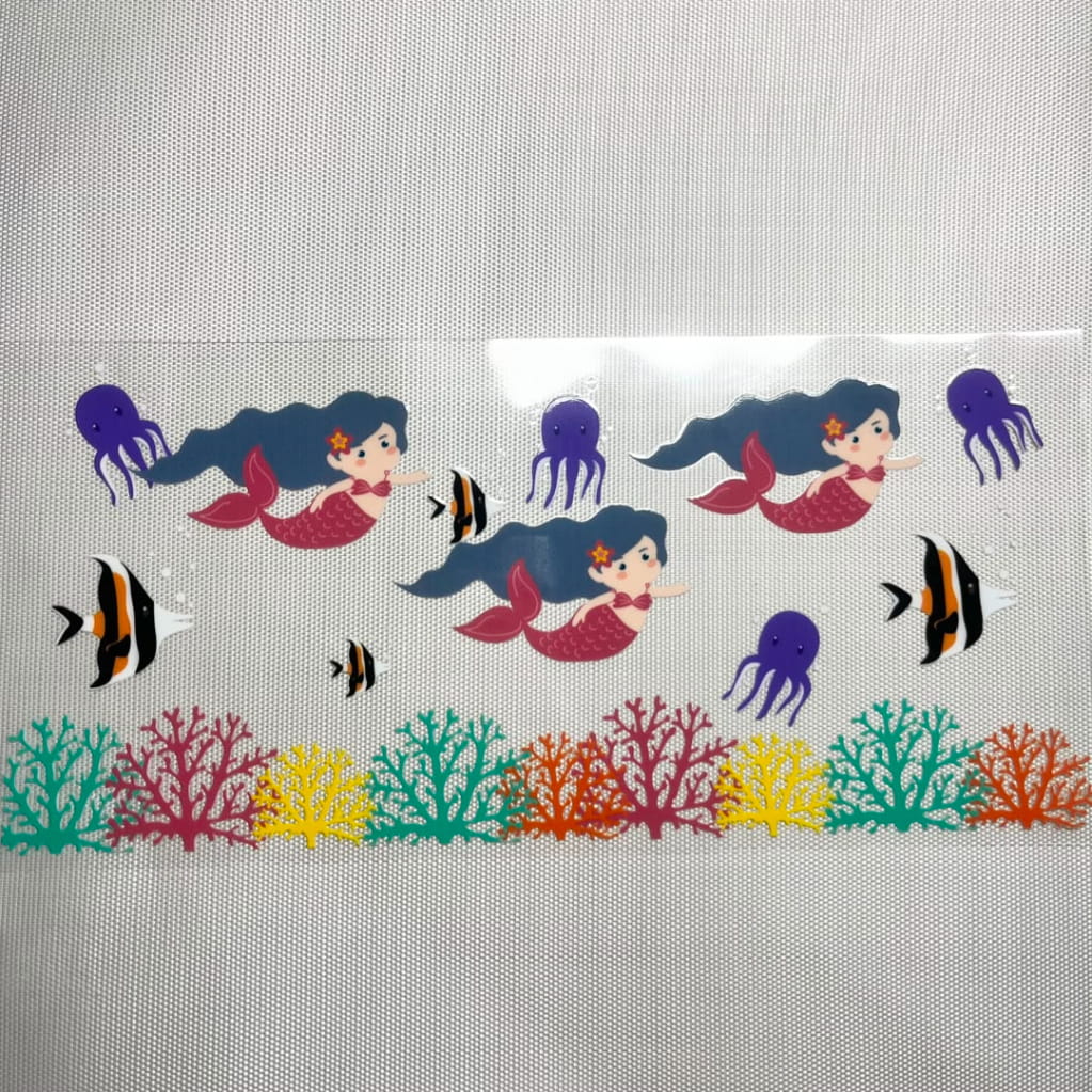 16oz UVDTF Cup Wraps,Cartoon ,Mermaid