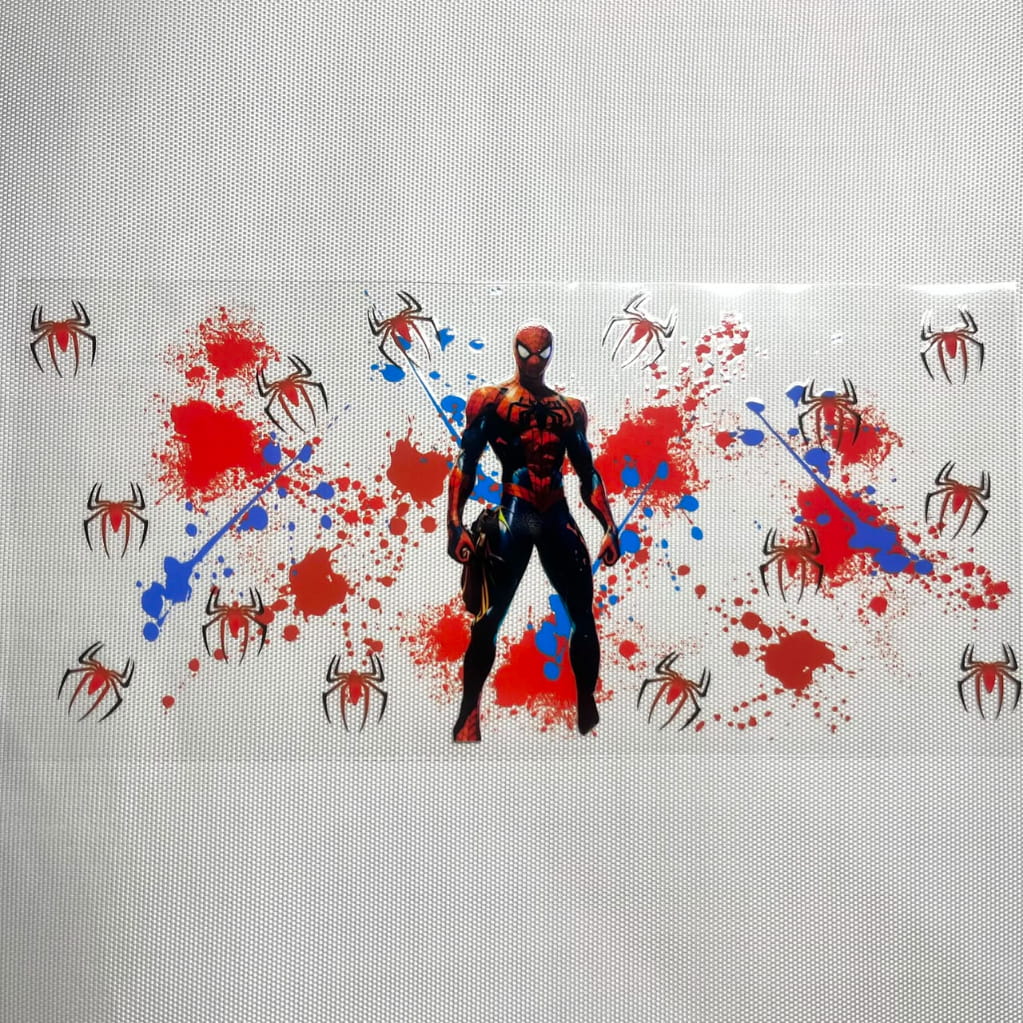 16oz UVDTF Cup Wraps ,Cartoon,Spiderman Hero
