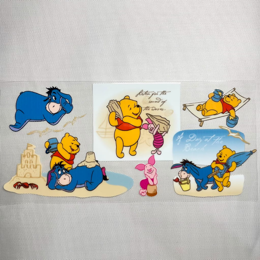 16oz UVDTF Cup Wraps,Cartoon, Eeyore, Winnie Pooh