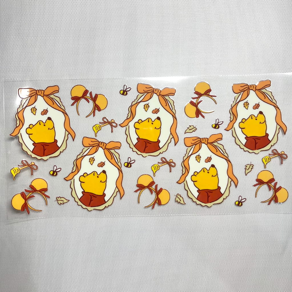 16oz UVDTF Cup Wraps ,Cartoon, Winnie Pooh