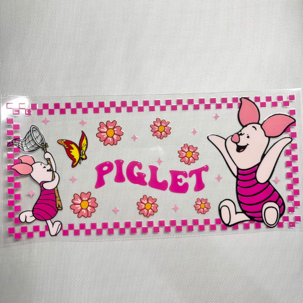 16oz UVDTF Cup Wraps ,Cartoon ,Piglet