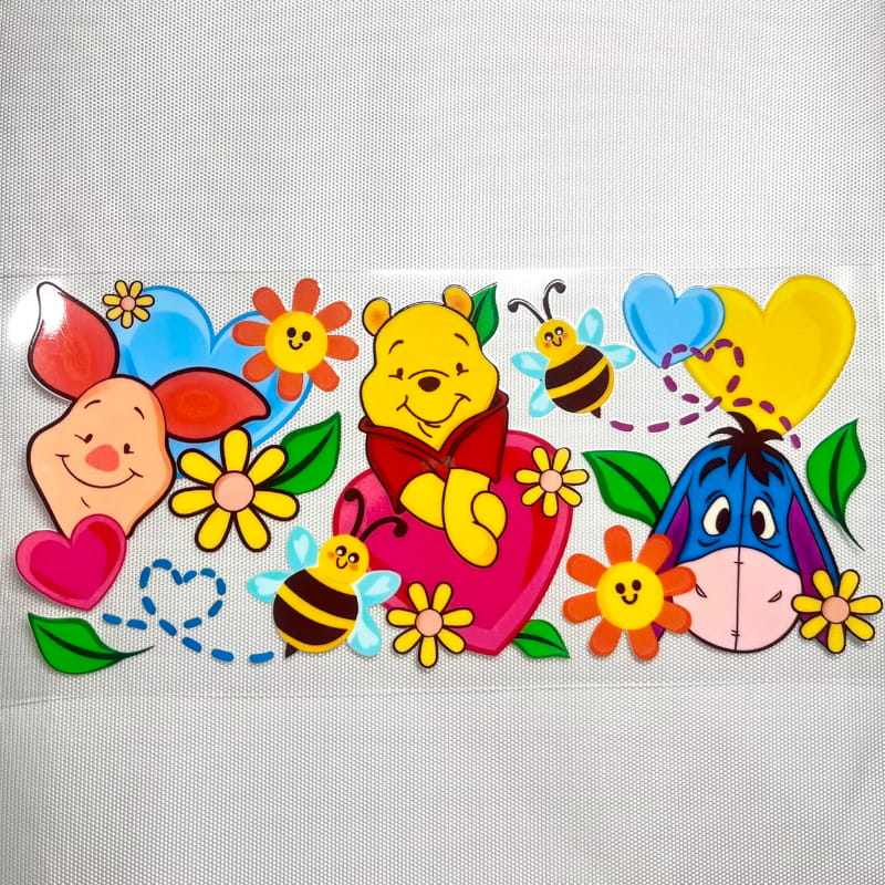 16oz UVDTF Cup Wraps ,Cartoon, Winnie Pooh